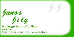 janos jilg business card